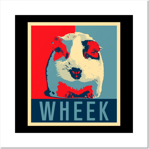 Guinea Pig T-Shirt - Funny Wheek Retro Poster Wall Art by Ilyashop